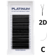 Ready Fan Eyelash Clusters 2D Black YY-Double Curl C 0.07 6–13 mm PLATINUM
