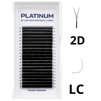 Abanicos Prefabricados para Extensiones de Pestañas 2D Negros YY-Double Curvatura LC 0.07 6–13 mm PLATINUM