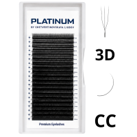 Готовые пучки для наращивания 3D Чёрные U-Shape Изгиб CC 0.07 7–13 мм PLATINUM
