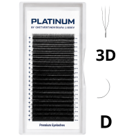 Ready Fan Eyelash Clusters 3D Black U-Shape Curl D 0.07 7–13 mm PLATINUM