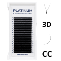 Готовые пучки для наращивания 3D Чёрные W-Shape Изгиб CС 0.07 6–13 мм PLATINUM