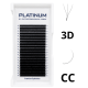 Готові пучки для нарощування 3D Чорні W-Shape Вигин CС 0.07 MIX 6–13 мм PLATINUM
