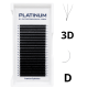 Готові пучки для нарощування 3D Чорні W-Shape Вигин D 0.07 MIX 6–13 мм PLATINUM