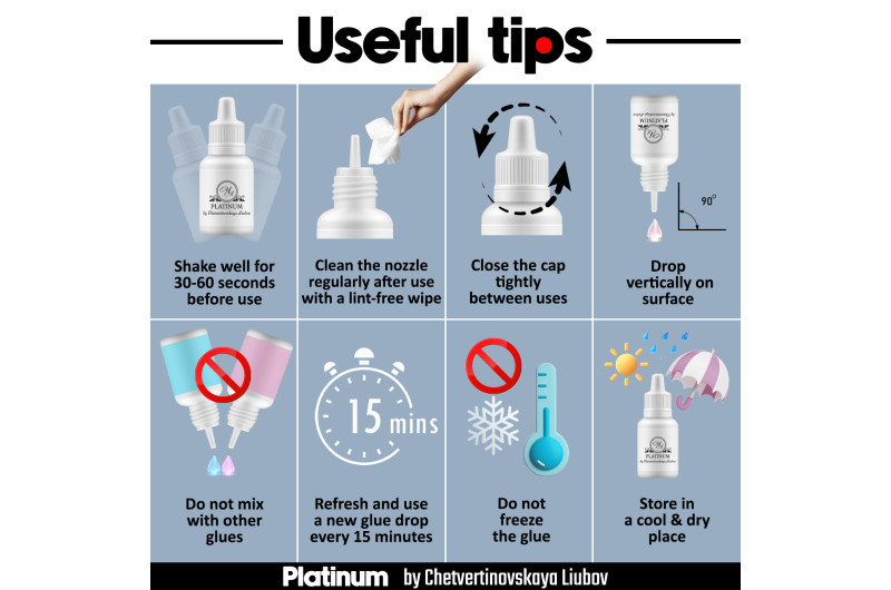 Pegamento para extensiones de pestañas Sunrise PLATINUM 5 ml