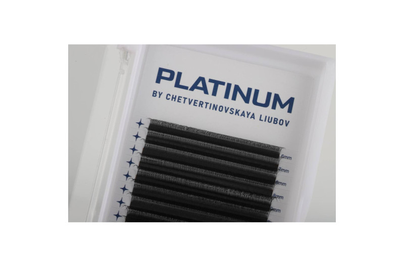 Abanicos prefabricados para extensiones de pestañas 3D color marrón oscuro U-Shape Curvatura C 0,07 MIX 7–13 mm PLATINUM