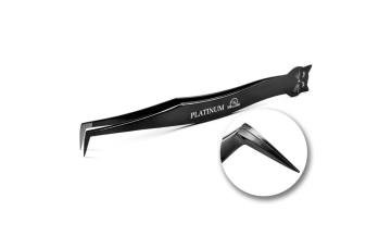 Pinza para extensiones PLATINUM LAZER Black Cat – profesional para pestañas