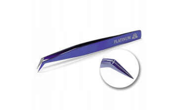 Pinza para extensiones de pestañas  Laser con recubrimiento PLATINUM