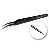 Pinza recta PLATINUM negra angular