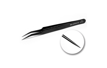 Pinza recta PLATINUM negra angular