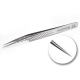 Pinza para pestañas PLATINUM recta Diamond delfín