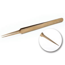 Pinza para pestañas PLATINUM A-tipo recta rosa dorado