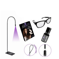 Kit UV negro para extensiones de pestañas PLATINUM
