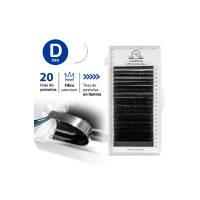 Pestañas para extensiones PLATINUM, mix D 0.07, 8–14 mm – paleta de 20 líneas