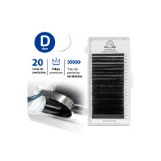 Pestañas para extensiones PLATINUM, mix D 0.07, 8–14 mm – paleta de 20 líneas