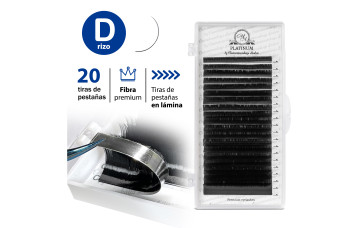 Pestañas para extensiones PLATINUM, mix D 0.10, 8–14 mm – paleta de 20 líneas