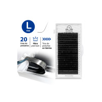 Pestañas para extensiones PLATINUM, mix L 0.07, 8–14 mm – paleta de 20 líneas