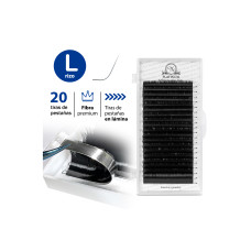 Pestañas para extensiones PLATINUM, mix L 0.07, 8–14 mm – paleta de 20 líneas