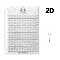 Abanicos para extensiones de pestañas PLATINUM 640 uds. L / 0.07 / 3D / MIX 7–14 mm