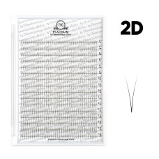 Abanicos para extensiones de pestañas PLATINUM 640 uds. L / 0.07 / 3D / MIX 7–14 mm