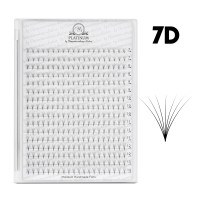 Abanicos para extensiones de pestañas PLATINUM 320 uds. C / 0.07 / 4D / MIX 7–14 mm