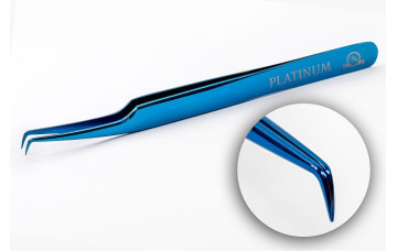 Pinza para pestañas PLATINUM ET 15 mini azul