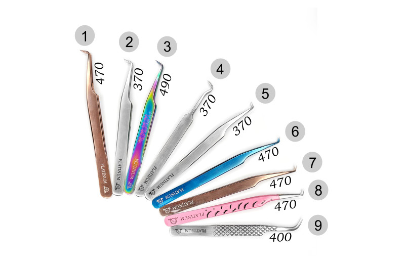Pinza para pestañas PLATINUM ET 15 mini azul