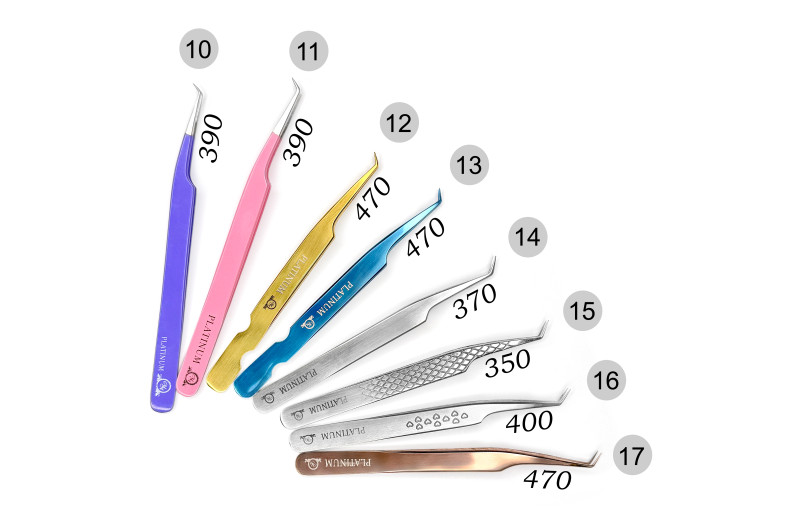 Pinza para pestañas PLATINUM ET 45 rosa dorado