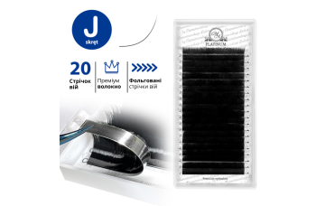 Pestañas para extensiones PLATINUM, mix J 0.07, 4–7 mm – paleta de 20 líneas