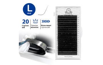 Pestañas para extensiones PLATINUM L 0.07 9 mm – paleta de 20 líneas