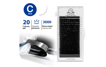 Pestañas para extensiones PLATINUM C 0.07 7 mm – paleta de 20 líneas