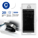 Pestañas para extensiones PLATINUM C 0.07 7 mm – paleta de 20 líneas