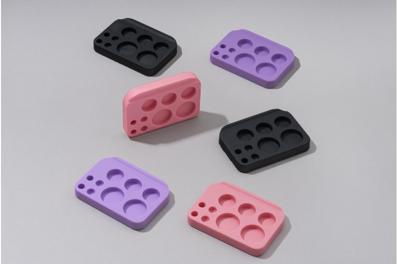 Paleta grande de silicona para mezclar, color negro