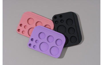 Gran paleta de silicona para mezclar, color rosa