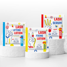 Sobres profesionales PLATINUM para laminado de pestañas y cejas – kit de 3 productos