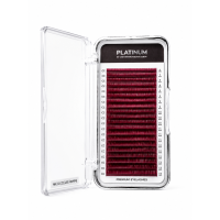 Extensiones de pestañas color borgoña platino 20 líneas de rizo CC 0,07 mm 6-14 mm Nuevo