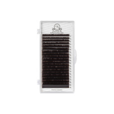 Pestañas para extensiones marrón oscuro PLATINUM С 0.10, mix 8–14 mm – 20 líneas