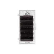 Pestañas para extensiones marrón oscuro PLATINUM L 0.07, mix 7–12 mm – 20 líneas