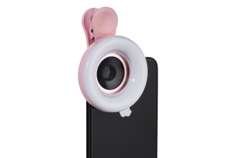 Lente macro con luz LED PLATINUM – rosa