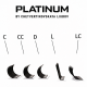 Abanicos prefabricados para extensiones de pestañas FOX negros Curvaturas C 0,07 8–13 mm PLATINUM