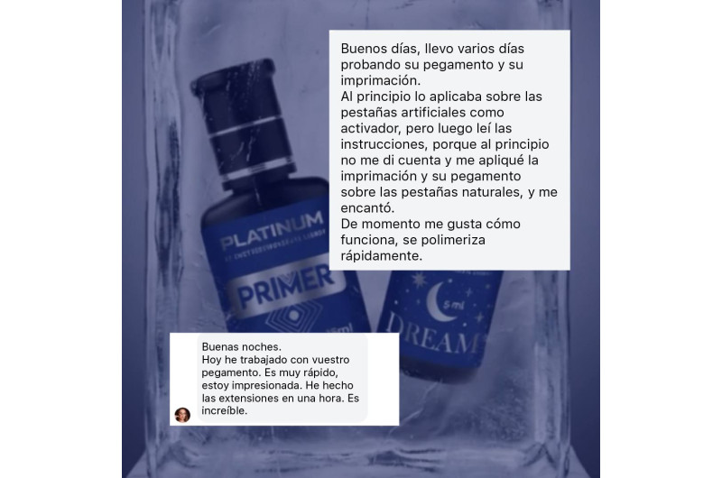 Set PLATINUM: Pegamento para extensiones de pestañas Dream 5 ml + Primer-Bonder 15 ml