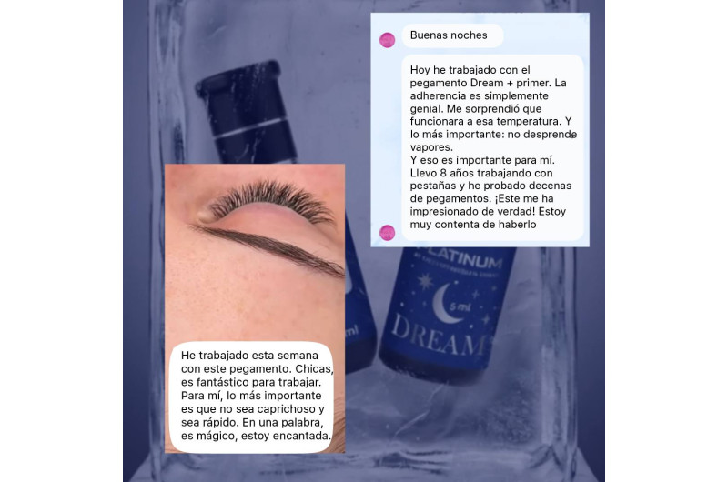 Set PLATINUM: Pegamento para extensiones de pestañas Dream 5 ml + Primer-Bonder 15 ml