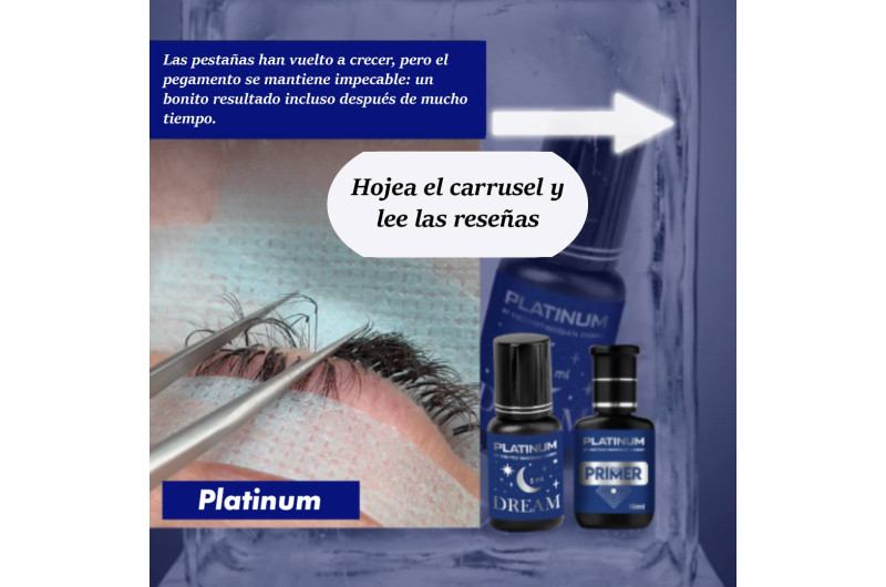 Set PLATINUM: Pegamento para extensiones de pestañas Dream 5 ml + Primer-Bonder 15 ml