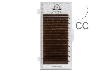 Marrón claro PLATINUM / 20 líneas / mix curvatura CC / grosor 0.07 / longitud 7–12 mm