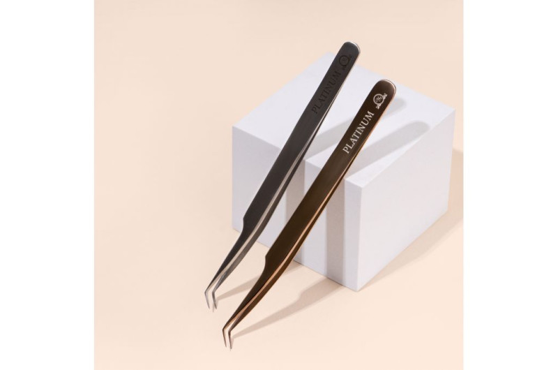 Pinza para pestañas PLATINUM ET 45 rosa dorado