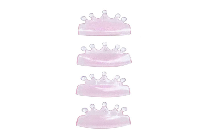 Moldes de silicona para lifting de pestañas Crown, 2 pares, PLATINUM