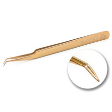 Pinza para pestañas PLATINUM ET 45 rosa dorado