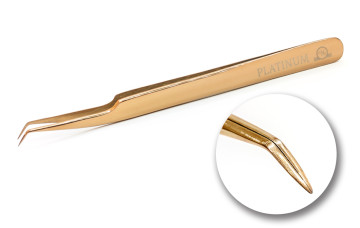 Pinza para pestañas PLATINUM ET 45 rosa dorado