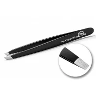 Pinzas para cejas oblicuas PLATINUM – Negro