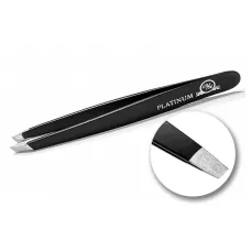 Pinzas para cejas oblicuas PLATINUM – Negro