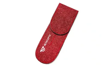 Estuche para 2 pinzas, con purpurina, rojo